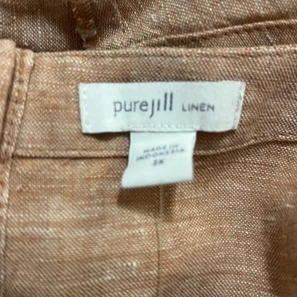Pure Jill Linen A-Line Maxi Dress size 2X lagenlook - Picture 6 of 7